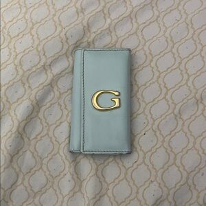 Gucci Light Blue/Teal key holder with gold
